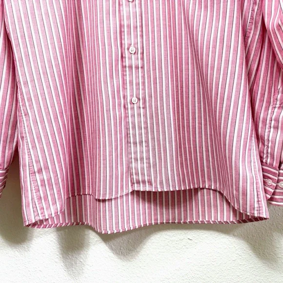 Authentic Vintage Christian Dior Paris Pink Stripe Button Down Shirt